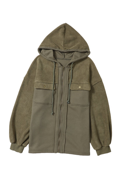 Hoodie Jacket with Flap Pockets