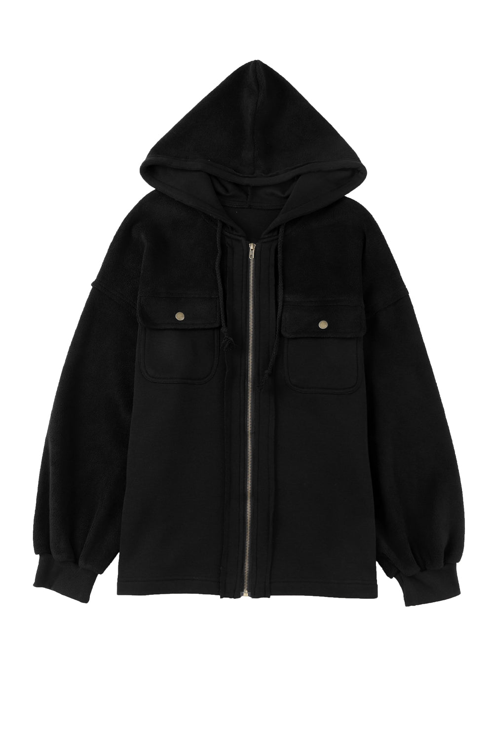 Hoodie Jacket with Flap Pockets