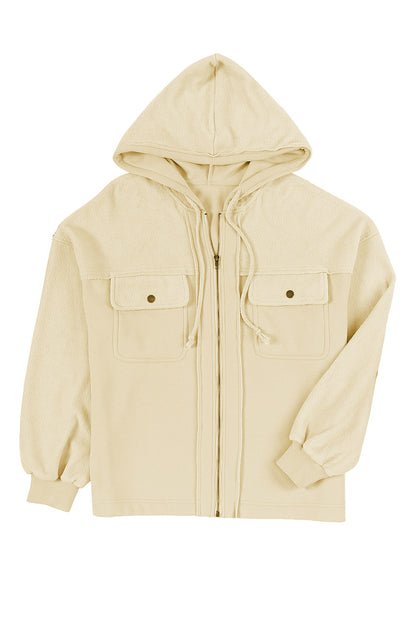 Hoodie Jacket with Flap Pockets