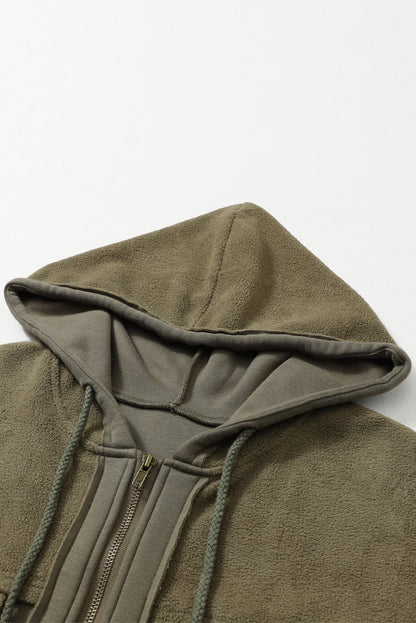 Hoodie Jacket with Flap Pockets