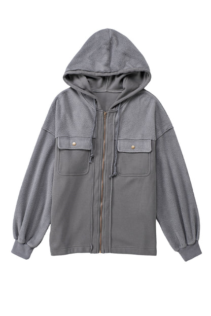 Hoodie Jacket with Flap Pockets