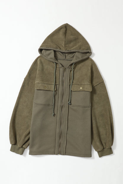 Hoodie Jacket with Flap Pockets